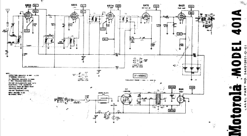 401A; Motorola Inc. ex (ID = 2519355) Car Radio