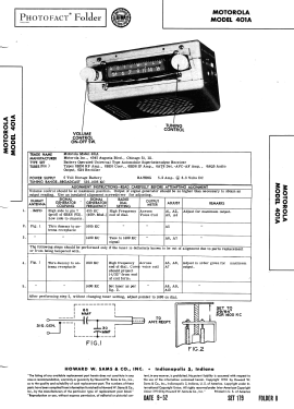 401A; Motorola Inc. ex (ID = 3090807) Car Radio