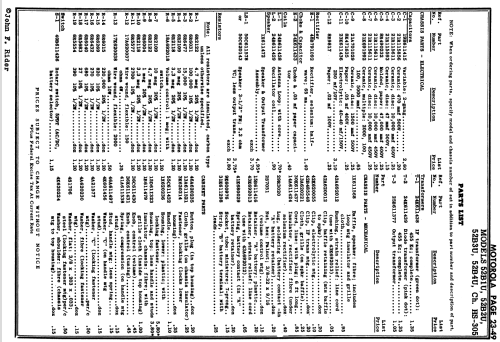 52B10 'Escort' Ch= HS-305; Motorola Inc. ex (ID = 1690530) Radio