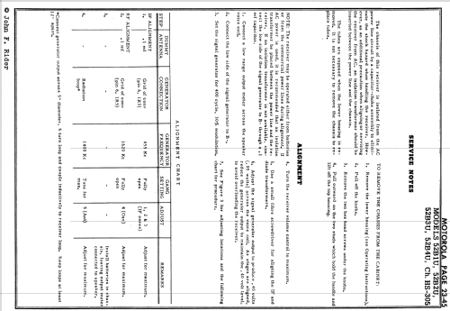 52B11 'Escort' Ch= HS-305; Motorola Inc. ex (ID = 1690543) Radio