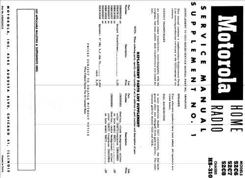 52C8 Ch= HS-310; Motorola Inc. ex (ID = 1070672) Radio