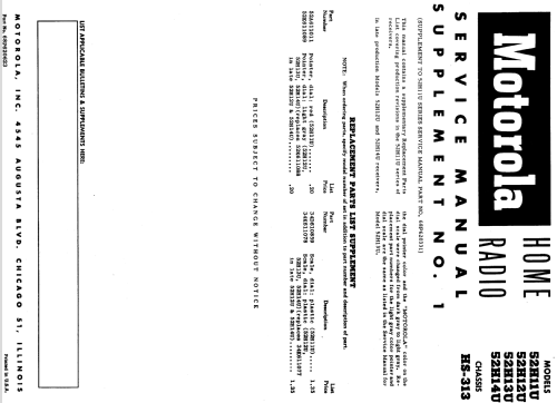 52H12U Ch= HS-313; Motorola Inc. ex (ID = 1067922) Radio