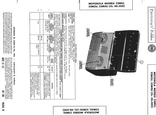 52M1U Ch= HS-300; Motorola Inc. ex (ID = 981622) Radio