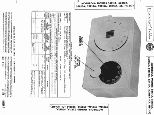 52R11A Ch= HS-317; Motorola Inc. ex (ID = 981644) Radio