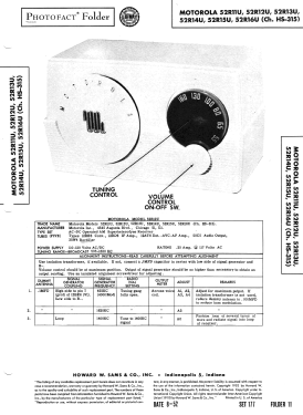 52R11U Ch= HS-315; Motorola Inc. ex (ID = 3085107) Radio