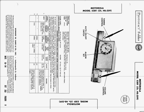 53D1 Ch= HS-359; Motorola Inc. ex (ID = 2354937) Radio