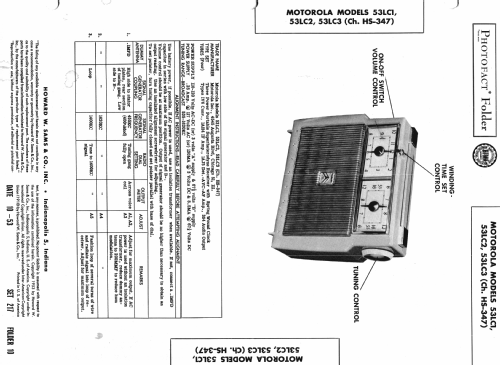 53LC3 Ch= HS-347; Motorola Inc. ex (ID = 981813) Radio