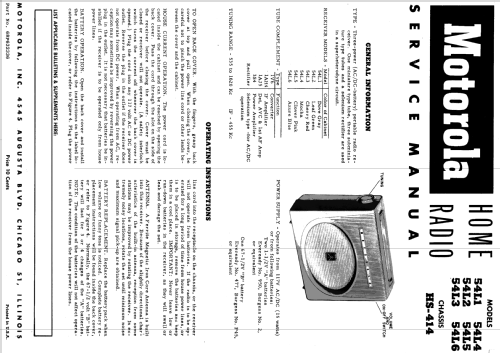 54L4 Ch= HS-414; Motorola Inc. ex (ID = 1067894) Radio