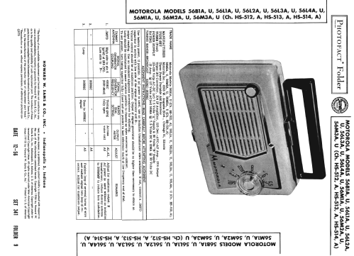 56B1A Ch=HS-512; Motorola Inc. ex (ID = 1461396) Radio