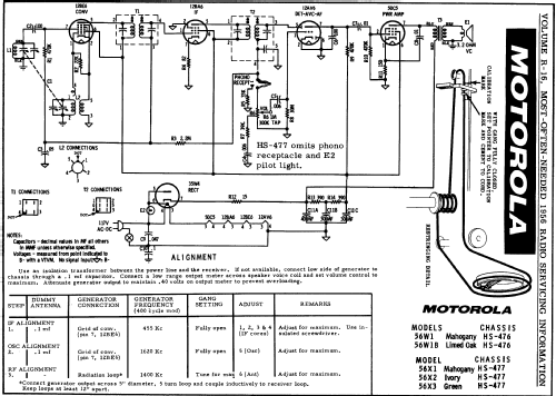 56W1 Ch=HS-476; Motorola Inc. ex (ID = 124807) Radio