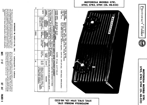 57R2 Ch= HS-522; Motorola Inc. ex (ID = 517074) Radio