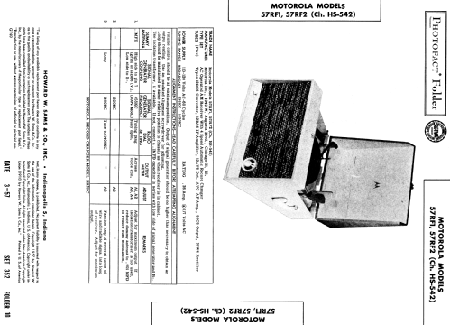 57RF2 Ch= HS-542; Motorola Inc. ex (ID = 1863460) Radio