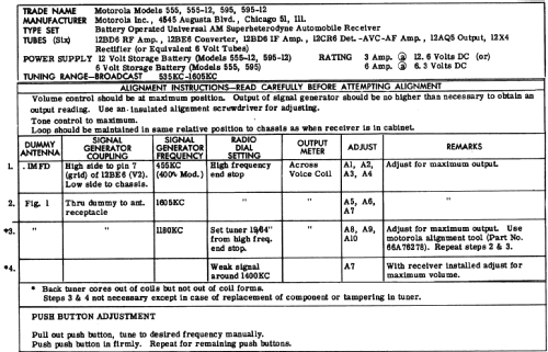 595-12 ; Motorola Inc. ex (ID = 235618) Car Radio