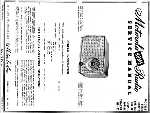 59R16Y HS167 ; Motorola Inc. ex (ID = 1069950) Radio