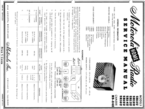 5R13U Ch= HS-242; Motorola Inc. ex (ID = 1070440) Radio