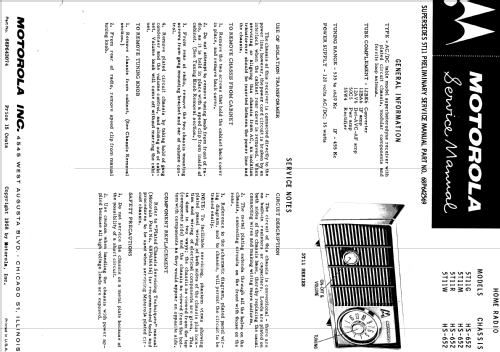 5T11W Ch= HS-652; Motorola Inc. ex (ID = 1143329) Radio