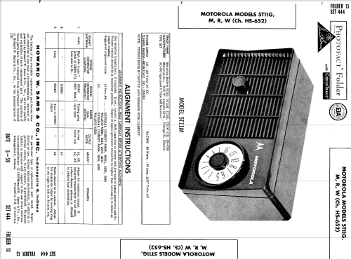 5T11W Ch= HS-652; Motorola Inc. ex (ID = 517771) Radio