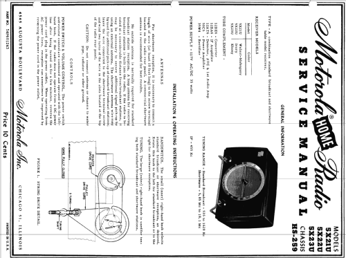 5X22U Ch= HS-259; Motorola Inc. ex (ID = 1072042) Radio