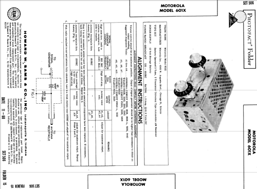 601X ; Motorola Inc. ex (ID = 521548) Car Radio