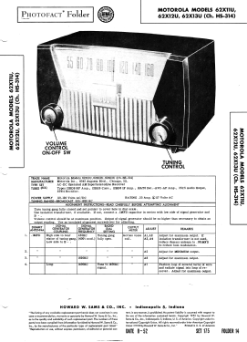 62X12U Ch= HS-314; Motorola Inc. ex (ID = 3078705) Radio