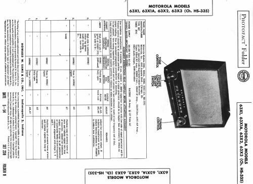 63X1 Ch= HS-335; Motorola Inc. ex (ID = 981818) Radio