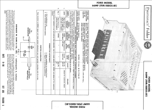 66MF Ford FDR-18805-B1; Motorola Inc. ex (ID = 2330569) Car Radio