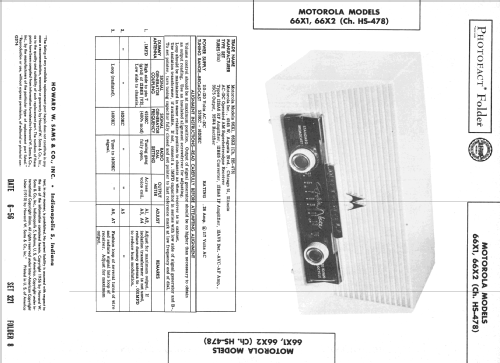 66X1 Ch= HS-478; Motorola Inc. ex (ID = 2267231) Radio