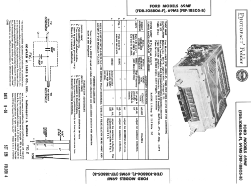 69MF Ford FDR-18806-F; Motorola Inc. ex (ID = 2366546) Car Radio