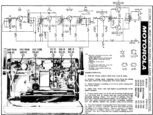 6X31N Ch= HS-564; Motorola Inc. ex (ID = 138978) Radio