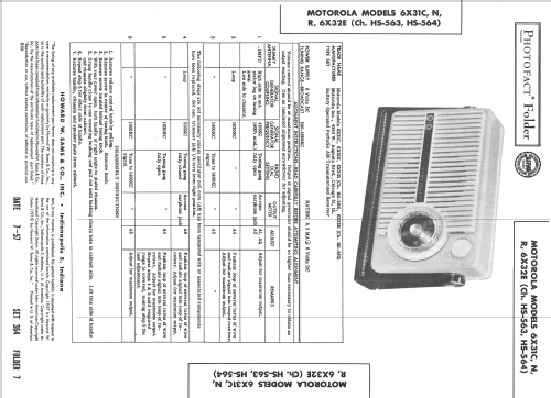 6X31N Ch= HS-564; Motorola Inc. ex (ID = 2407778) Radio