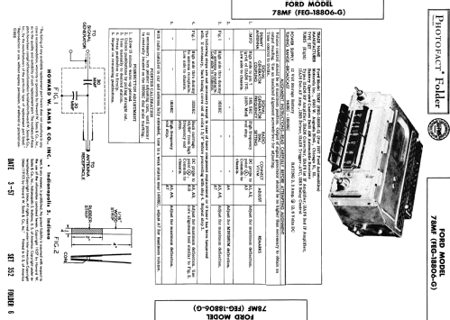 78MF Ford FEG-18806-G; Motorola Inc. ex (ID = 1863260) Car Radio