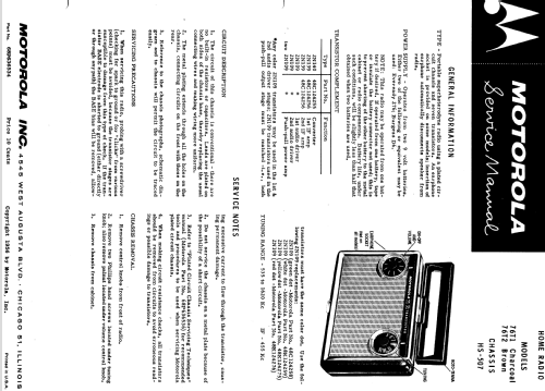 76T1 Ch= HS-507; Motorola Inc. ex (ID = 1131535) Radio