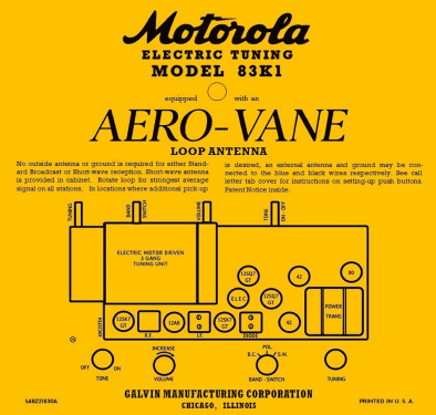 83K1 ; Motorola Inc. ex (ID = 3054634) Radio