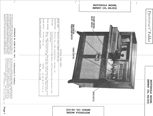 88FM21 Ch= HS-133; Motorola Inc. ex (ID = 1477798) Radio