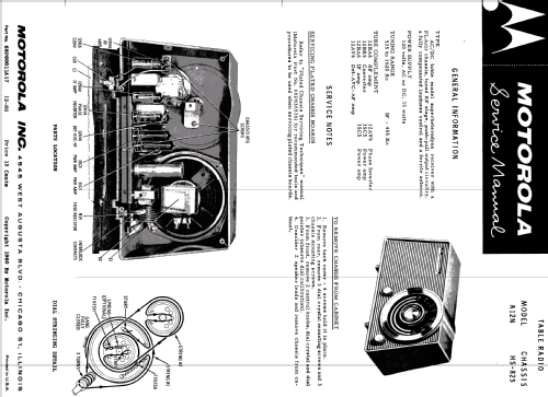 A12N Ch= HS-825; Motorola Inc. ex (ID = 1146995) Radio