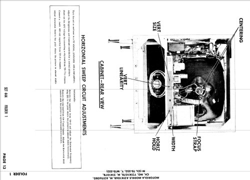 A21K106M Ch= TR-3; Motorola Inc. ex (ID = 890543) Television