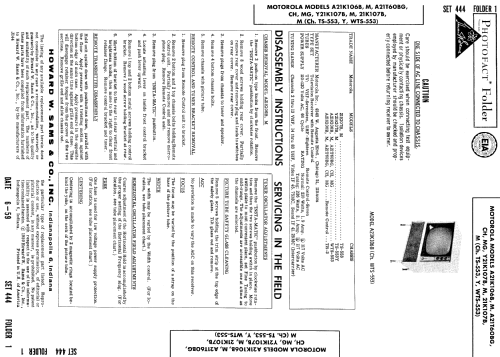 A21T60BG Ch= TR-3; Motorola Inc. ex (ID = 890585) Television