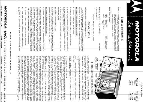 C10W Ch= HS-813; Motorola Inc. ex (ID = 1153569) Radio