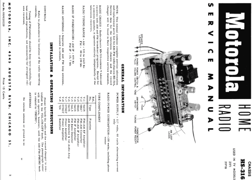 Ch= HS-316; Motorola Inc. ex (ID = 1100253) Radio