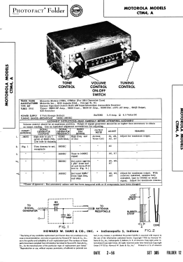 CTM4 ; Motorola Inc. ex (ID = 2720759) Car Radio