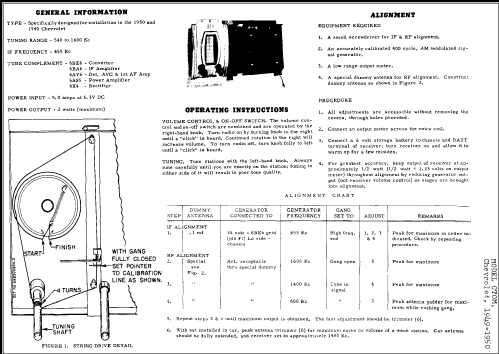 CTOM Chevrolet 1949-1950; Motorola Inc. ex (ID = 250936) Autoradio