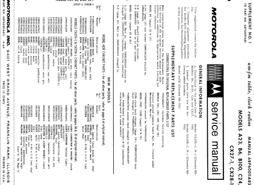 CX27G-1 Ch= HS-990; Motorola Inc. ex (ID = 1602845) Radio