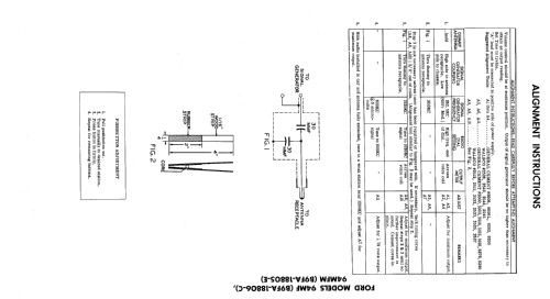 Ford 94MF Ch= B9FA-18806-C; Motorola Inc. ex (ID = 698502) Car Radio