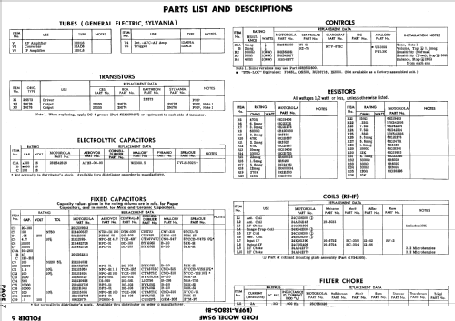 Ford 95MF Ch= B9FA-18806-B; Motorola Inc. ex (ID = 696235) Car Radio