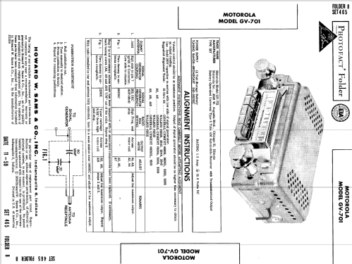 GV-701 ; Motorola Inc. ex (ID = 608921) Car Radio