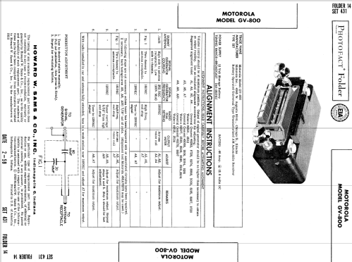 GV-800 ; Motorola Inc. ex (ID = 645534) Car Radio