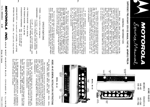 HK-43 Ch= HS-783B; Motorola Inc. ex (ID = 1161706) Radio