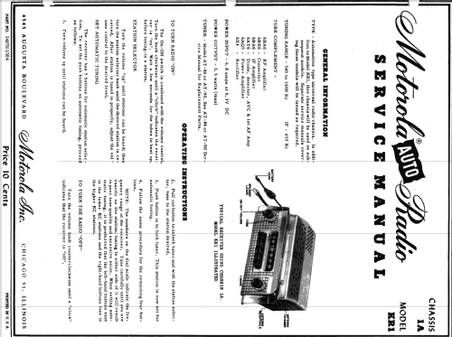 KR1 Ch= 1A; Motorola Inc. ex (ID = 1092467) Car Radio