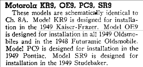 KR9 CH= 8A; Motorola Inc. ex (ID = 516474) Car Radio