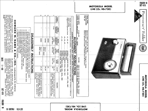 Ranger 1000 Series L14E Ch= HS-730; Motorola Inc. ex (ID = 605739) Radio